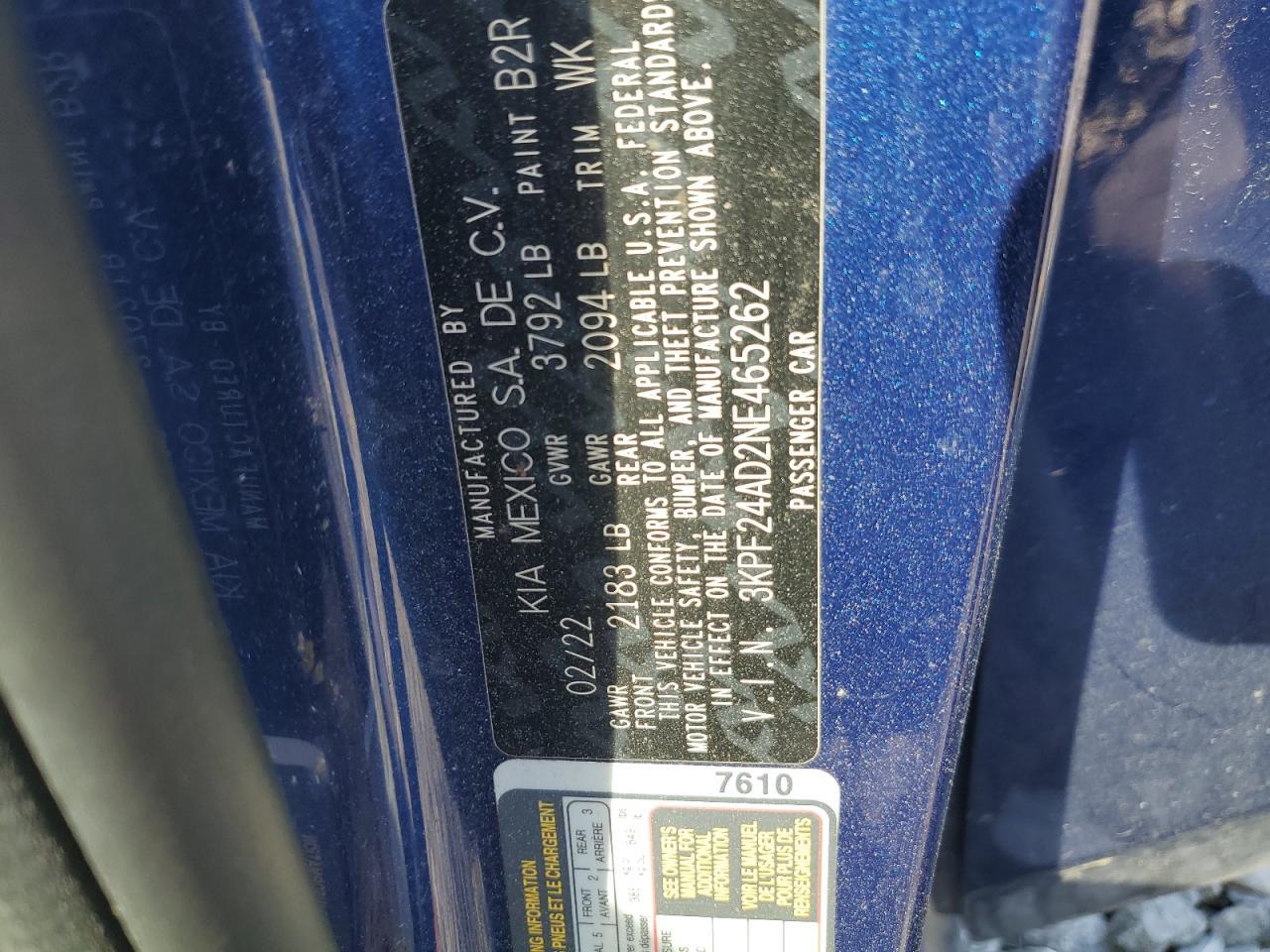 2022 KIA FORTE