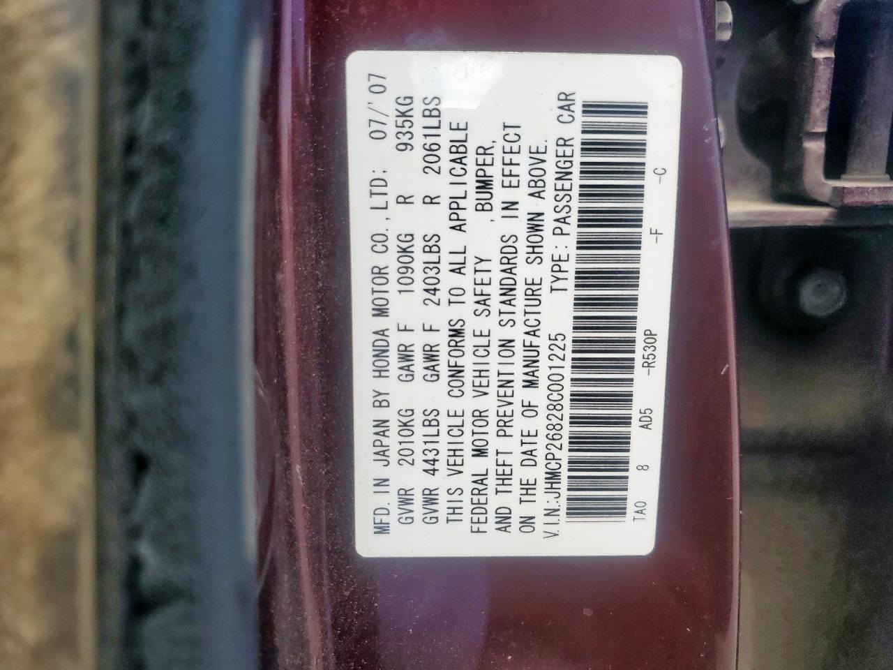 2008 HONDA ACCORD