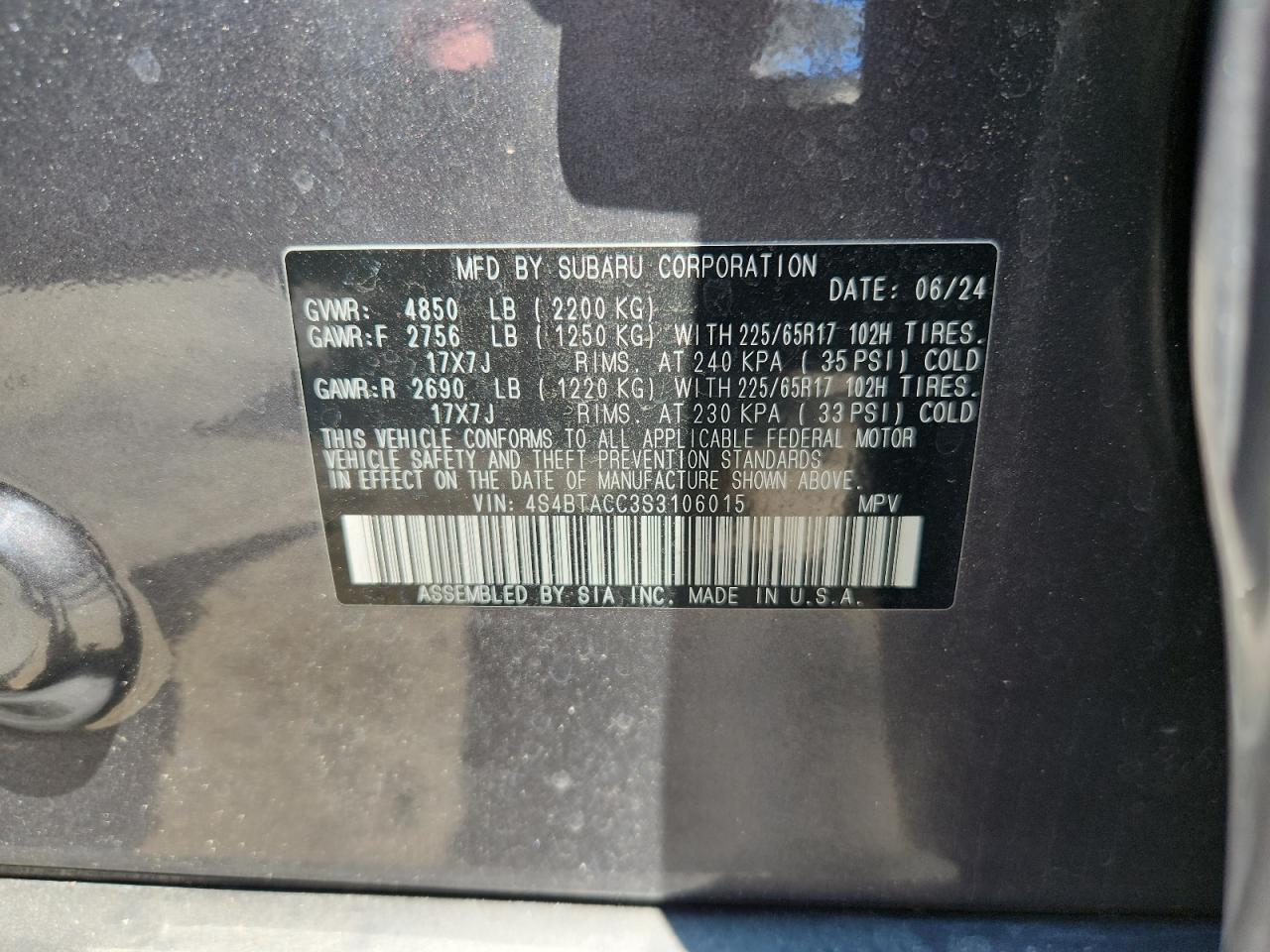 2025 SUBARU Outback