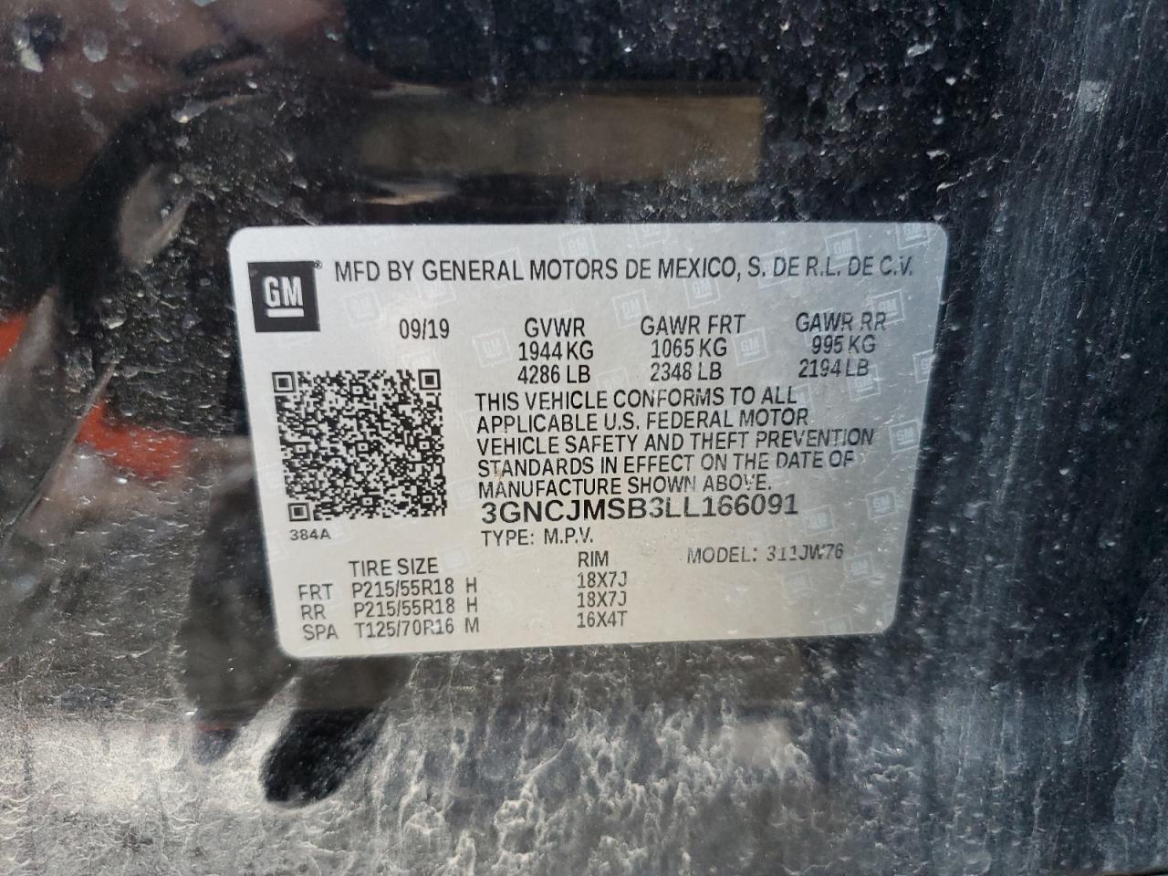 2020 CHEVROLET TRAX