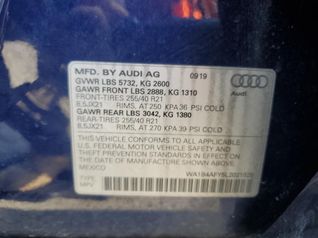 2020 AUDI SQ5