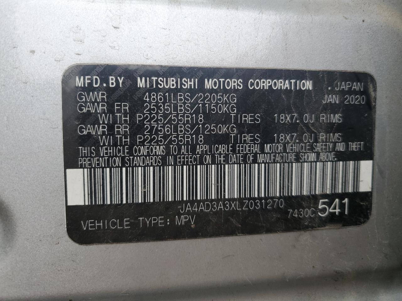 2020 MITSUBISHI outlander