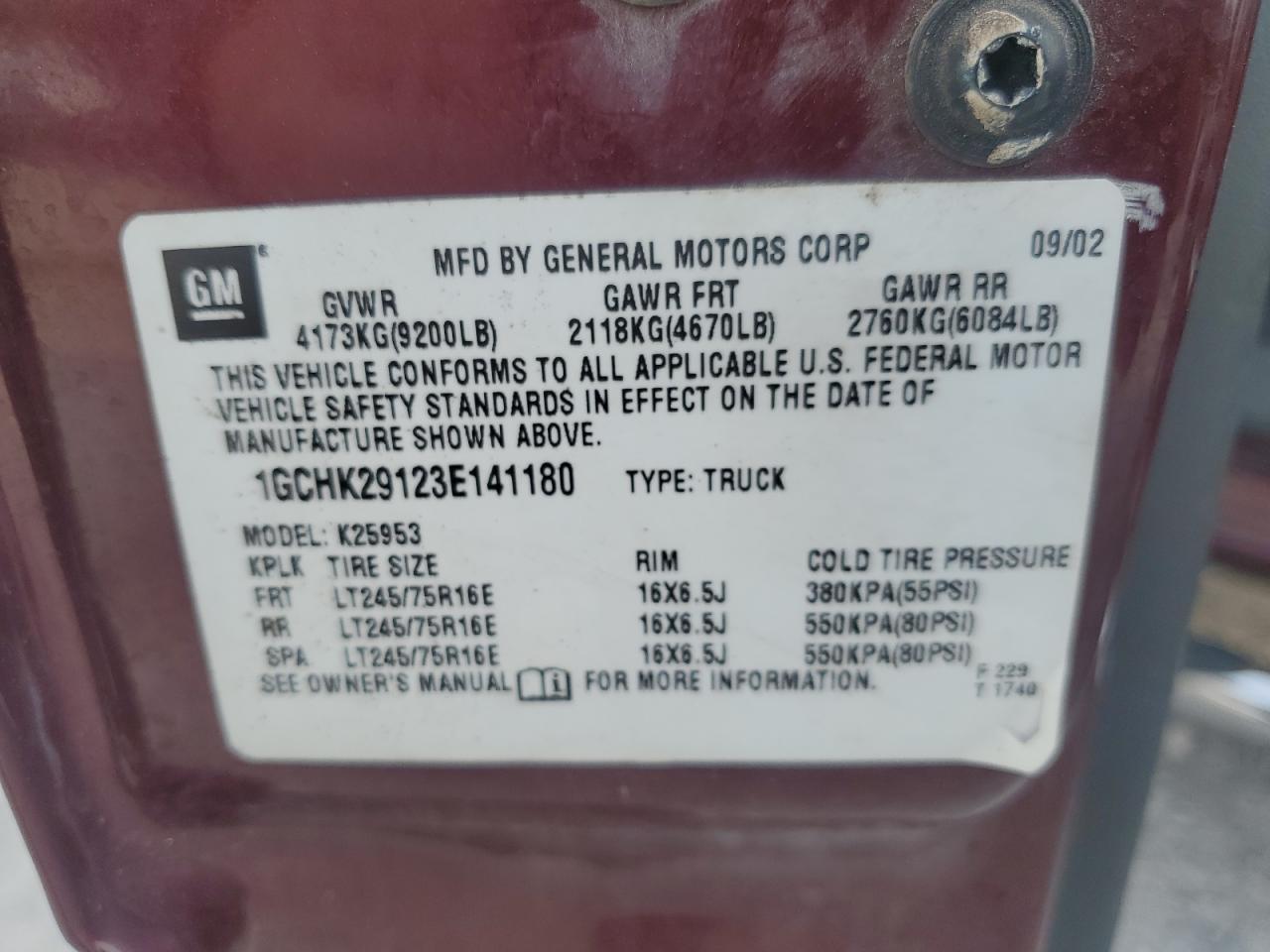 2003 CHEVROLET Silverado