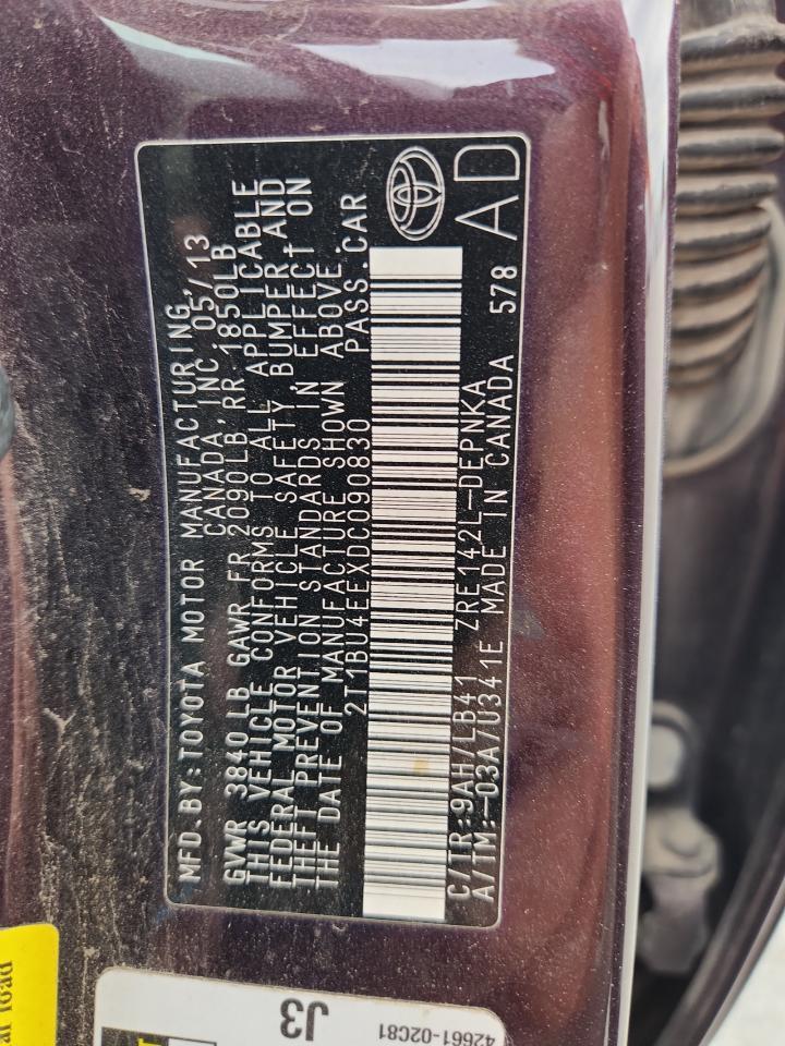 2013 TOYOTA COROLLA