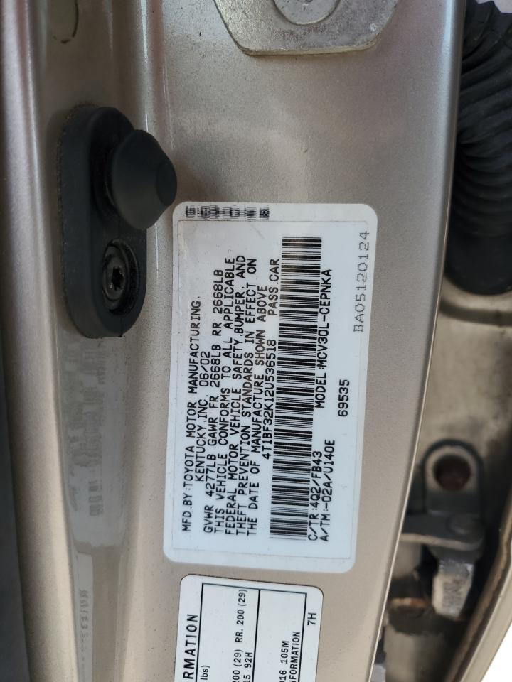2002 TOYOTA CAMRY