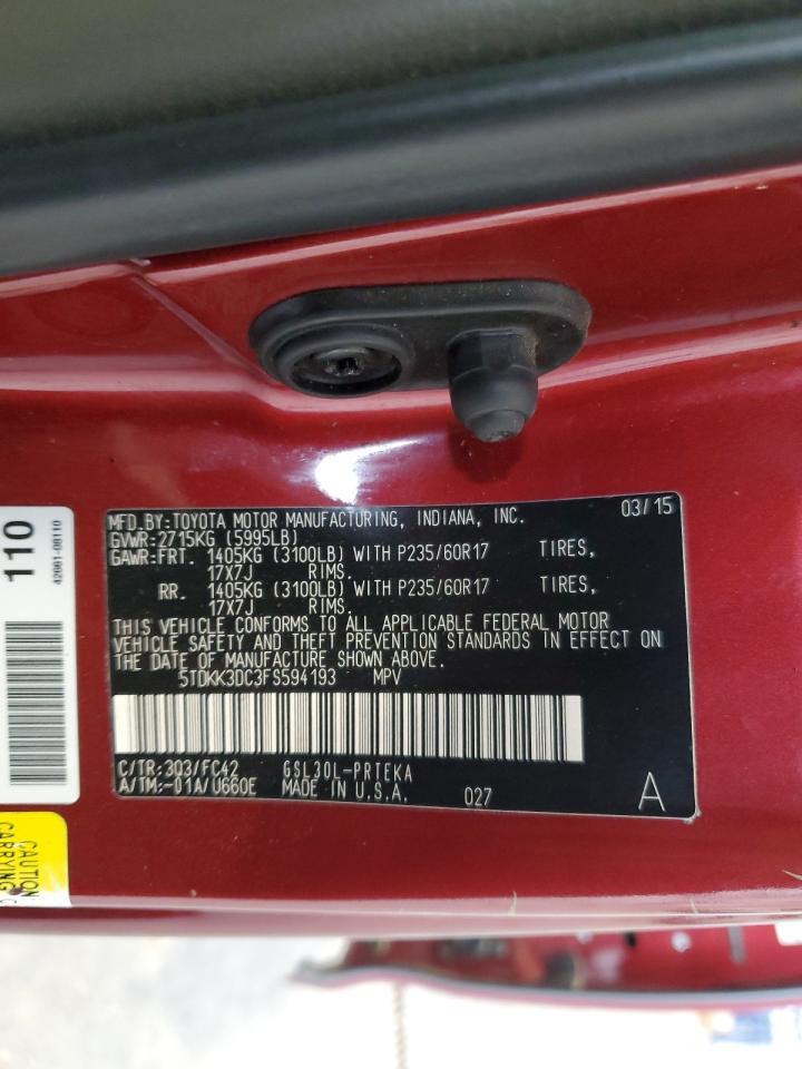 2015 TOYOTA SIENNA