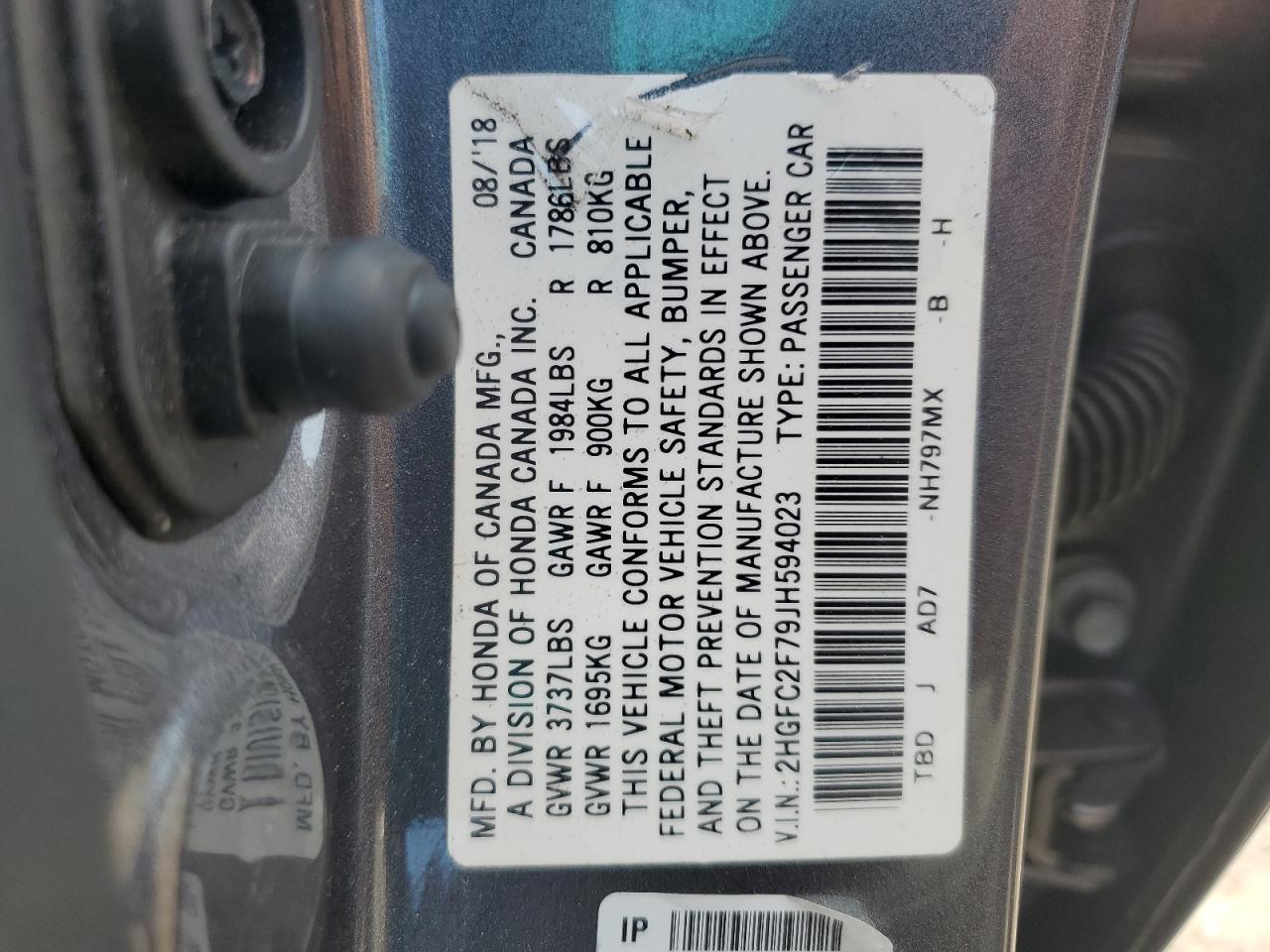 2018 HONDA CIVIC