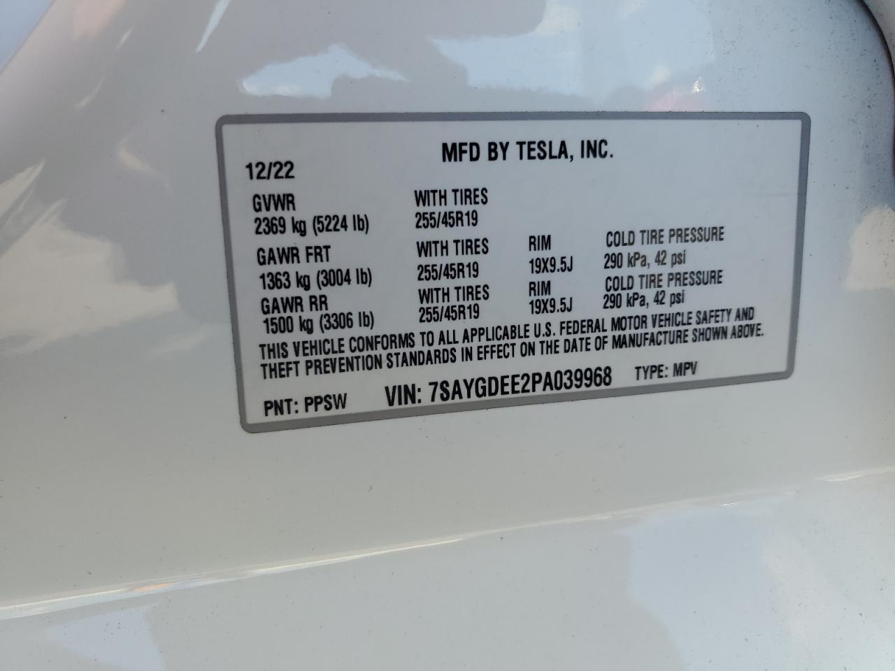 2023 TESLA MODEL Y