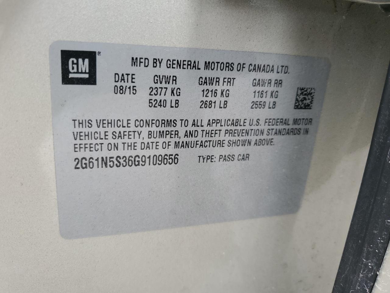 2016 CADILLAC XTS