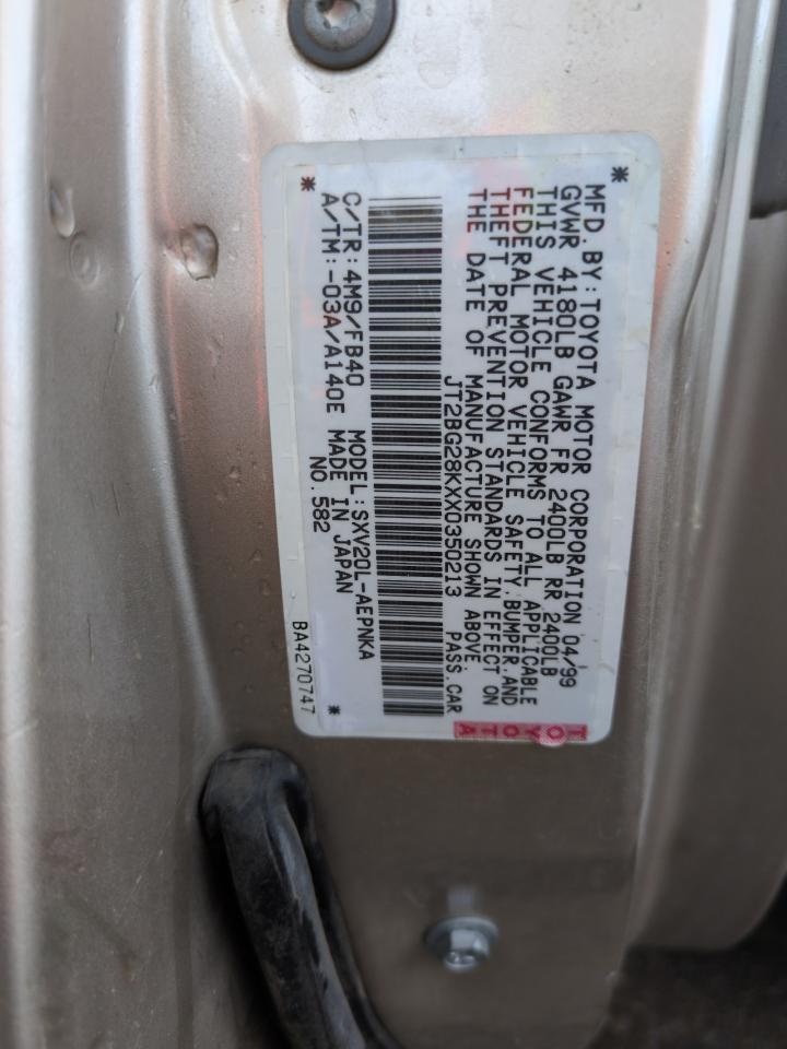 1999 TOYOTA CAMRY