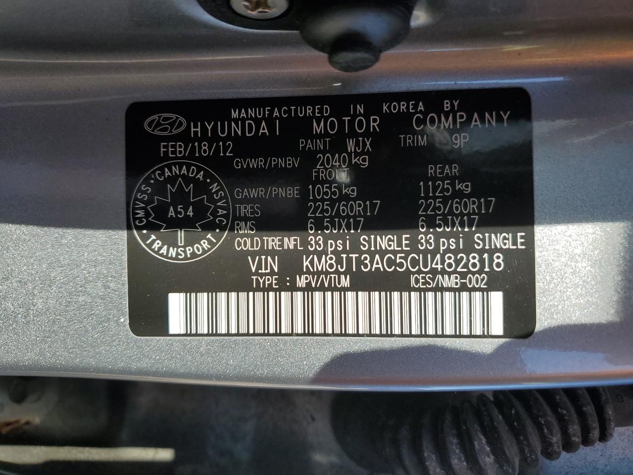 2012 HYUNDAI TUCSON