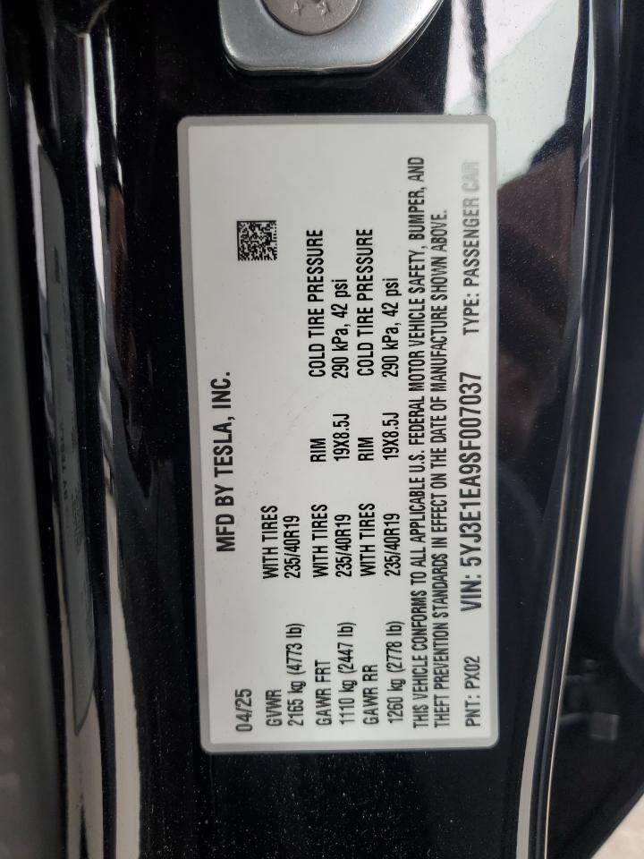 2025 TESLA MODEL 3