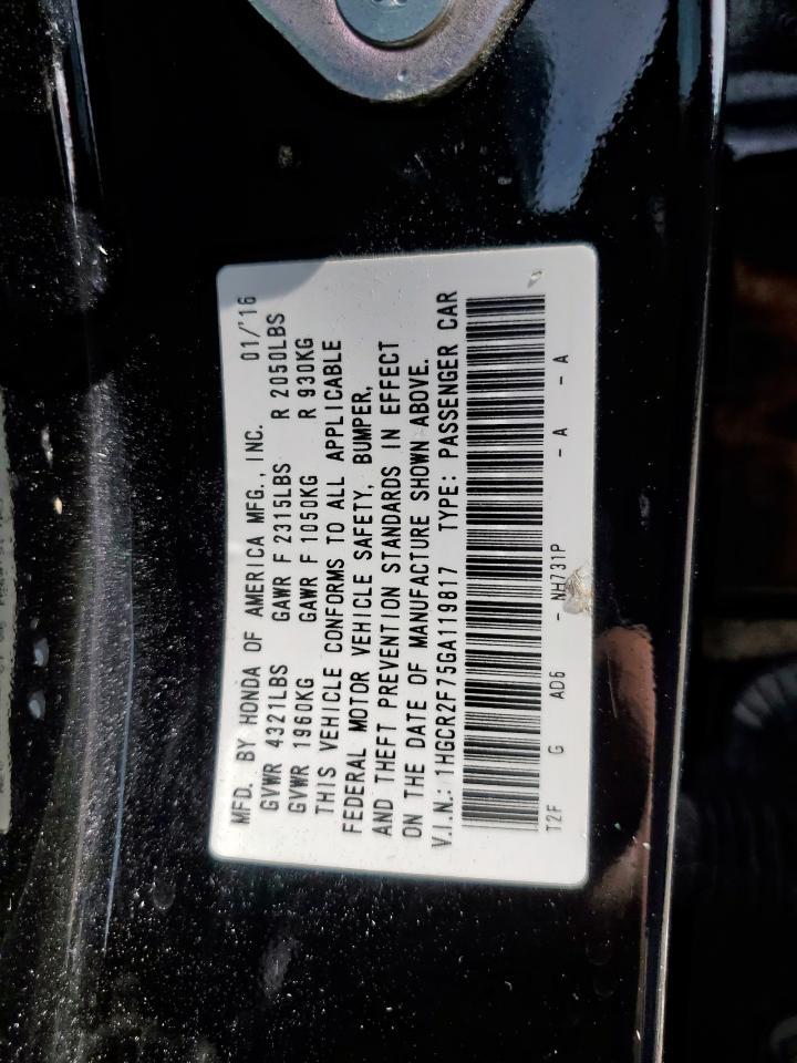 2016 HONDA ACCORD