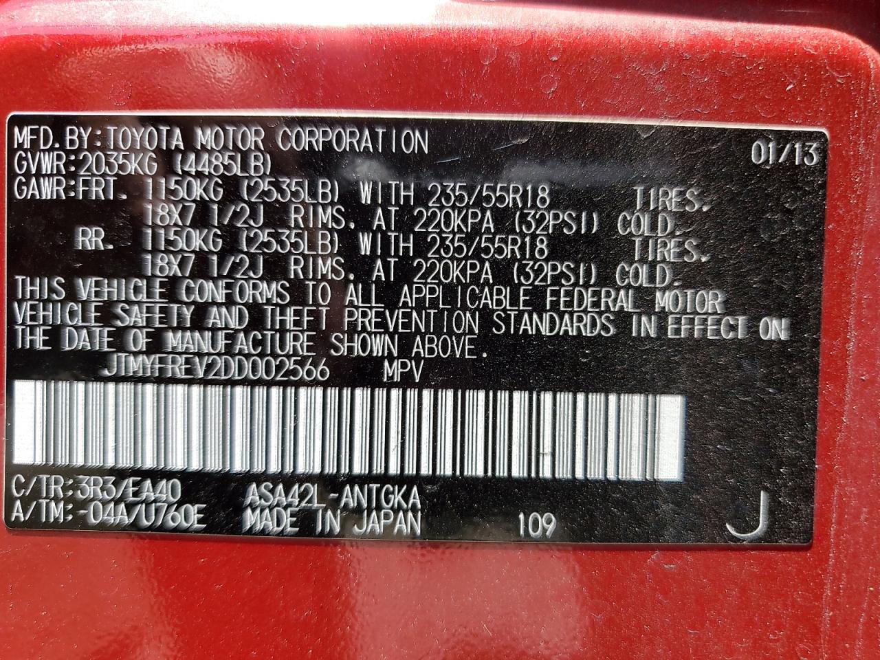 2013 TOYOTA RAV4