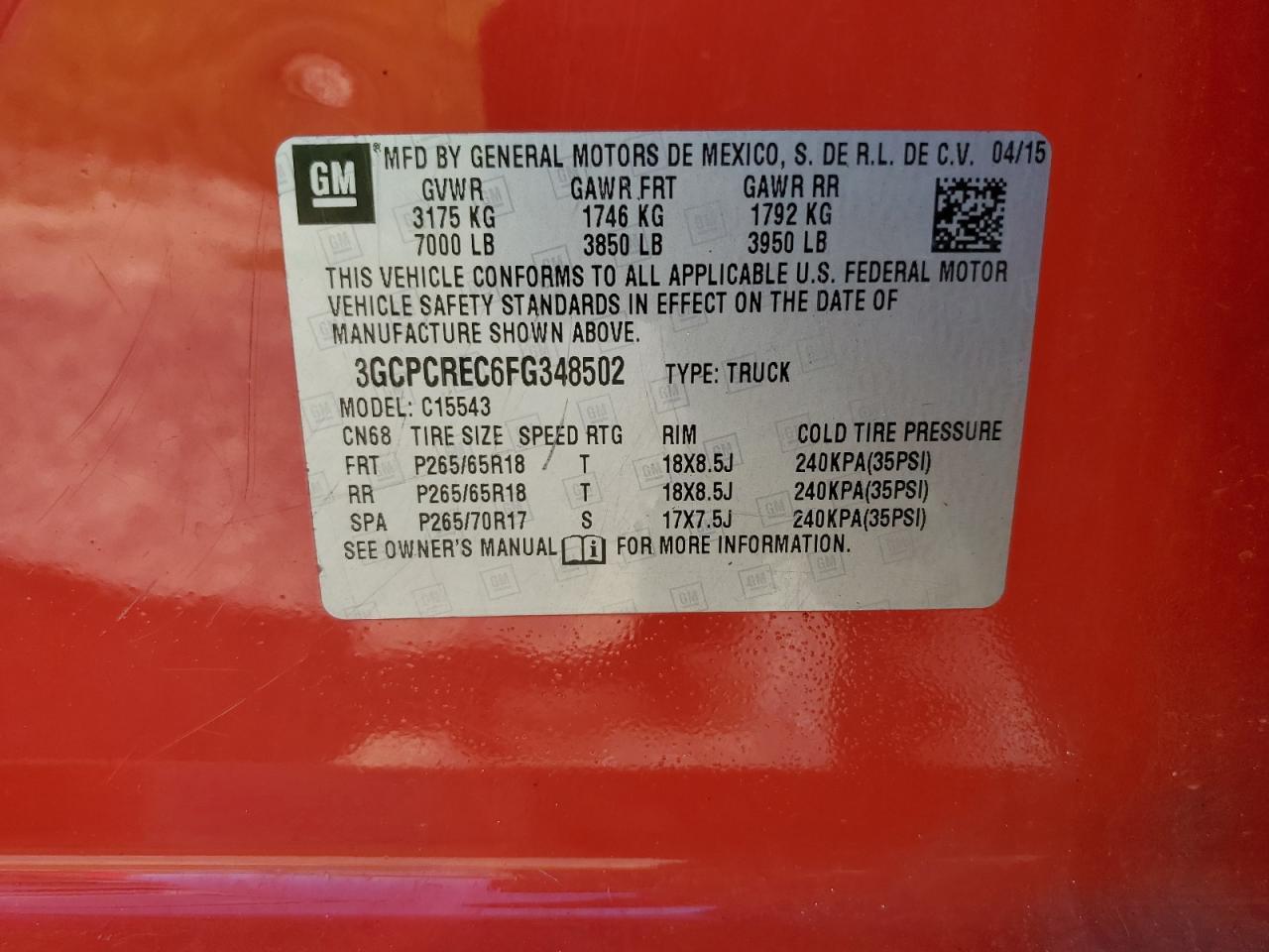 2015 CHEVROLET Silverado