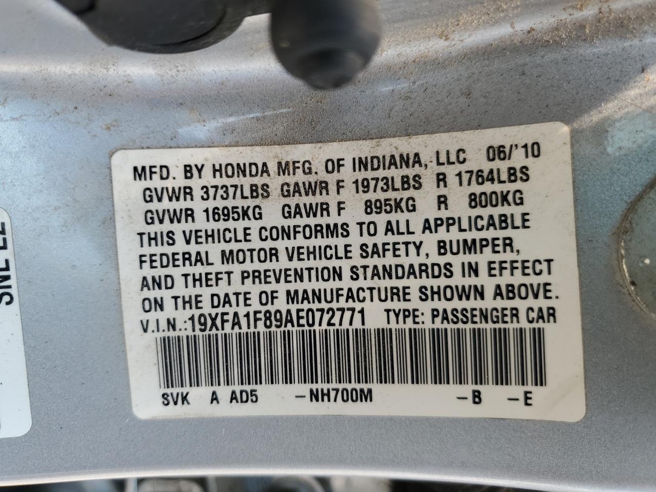 2010 HONDA CIVIC