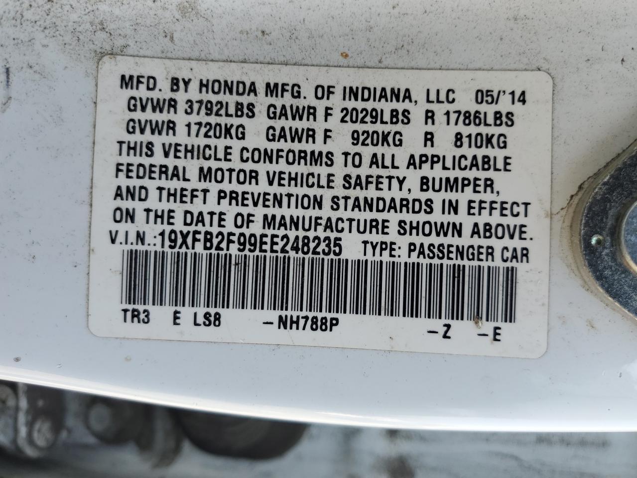 2014 HONDA CIVIC