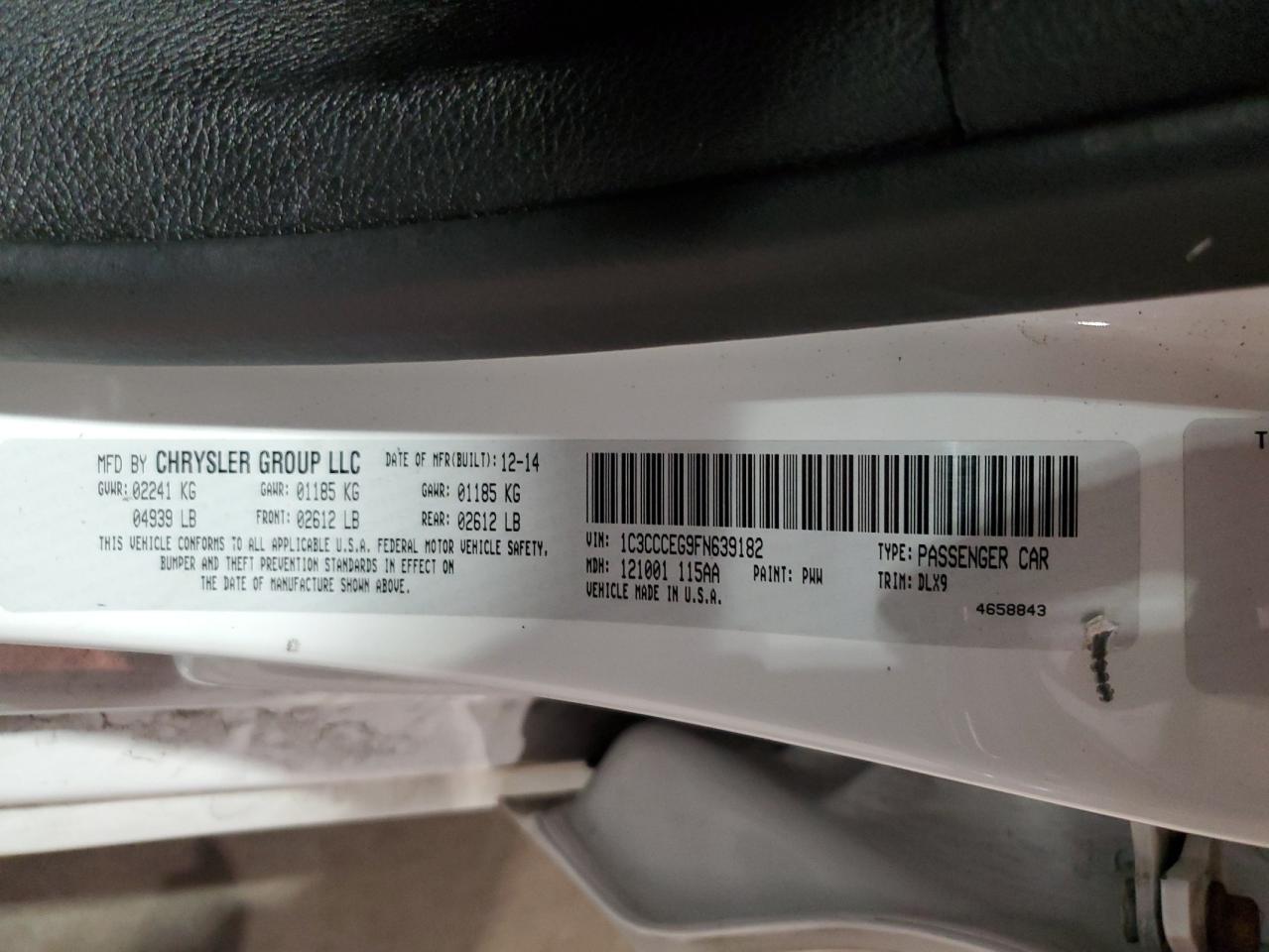 2015 CHRYSLER 200
