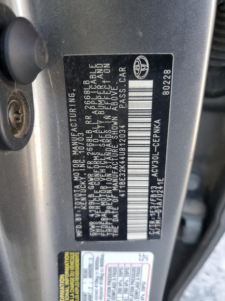 2004 TOYOTA CAMRY