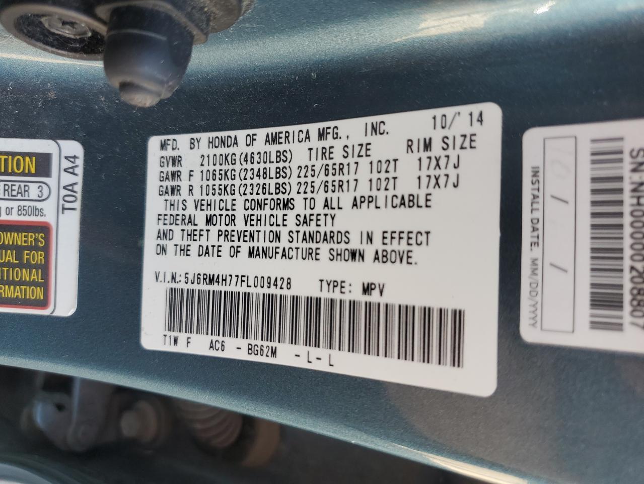 2015 HONDA CR-V
