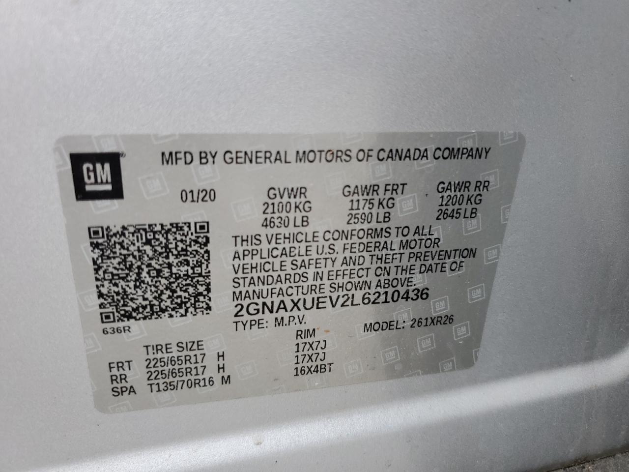 2020 CHEVROLET EQUINOX