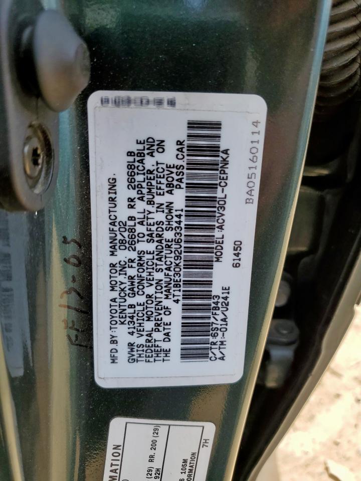 2002 TOYOTA CAMRY