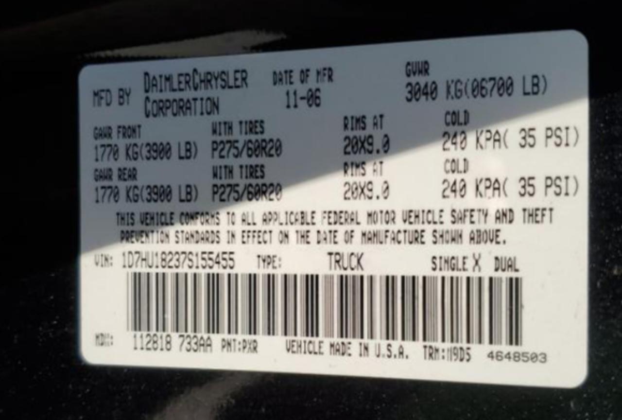 2007 DODGE RAM 1500