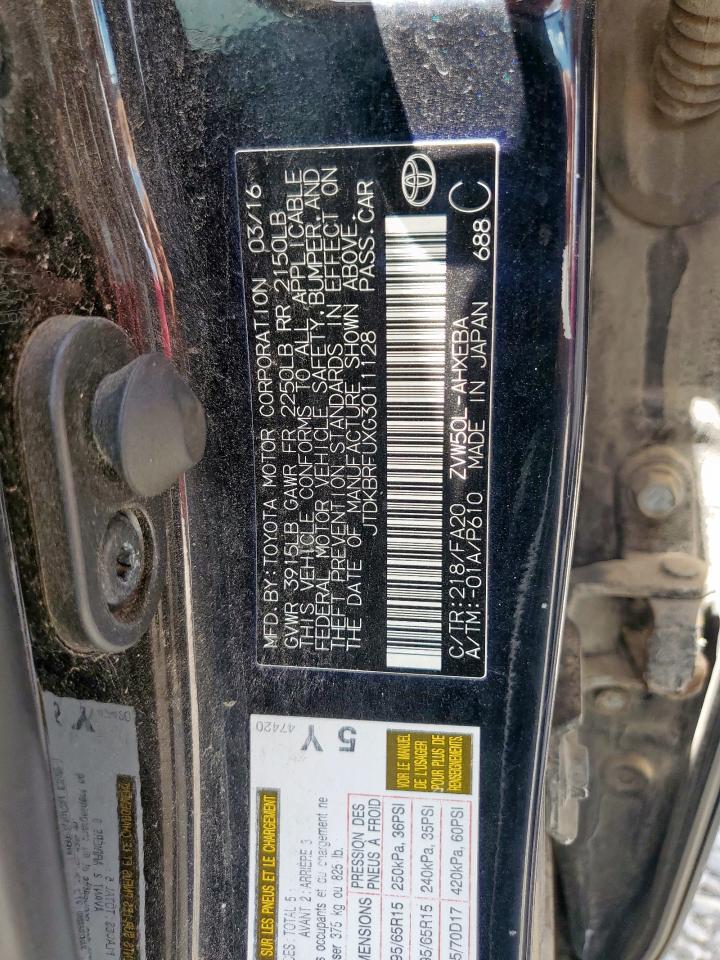 2016 TOYOTA PRIUS