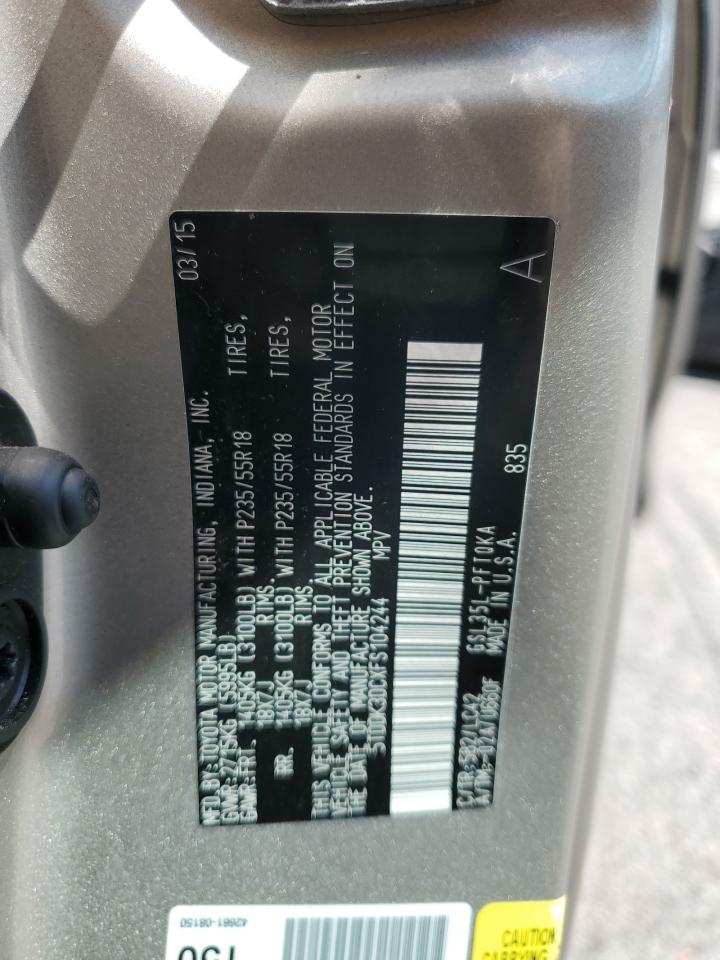 2015 TOYOTA SIENNA
