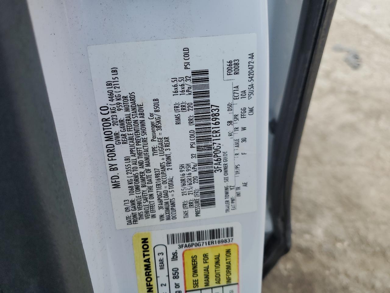 2014 FORD FUSION