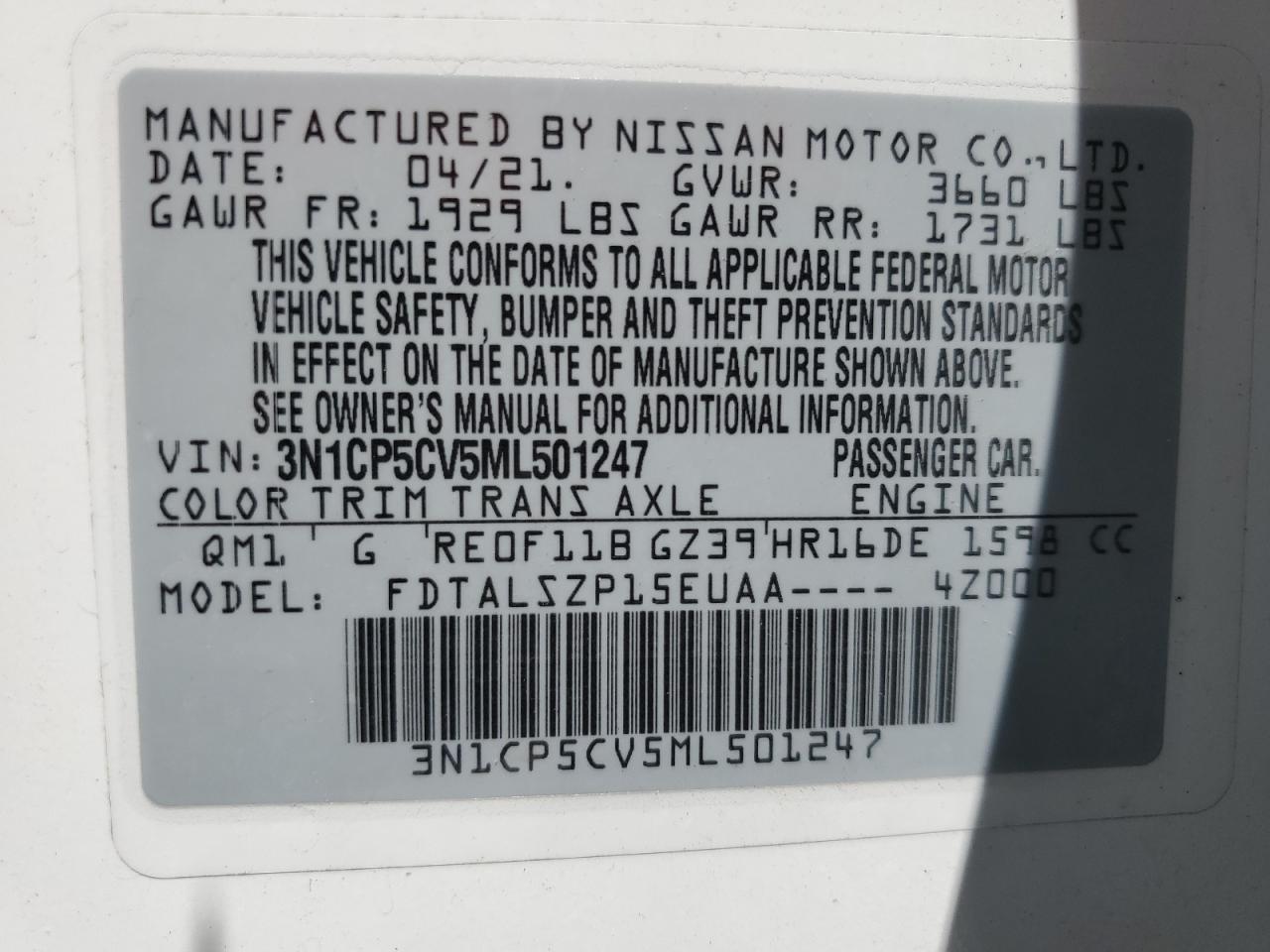 2021 NISSAN KICKS