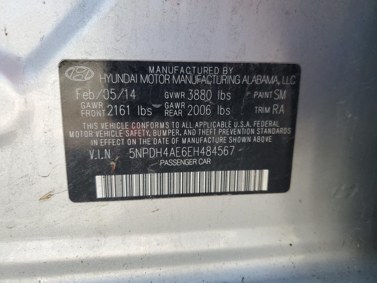 2014 HYUNDAI ELANTRA