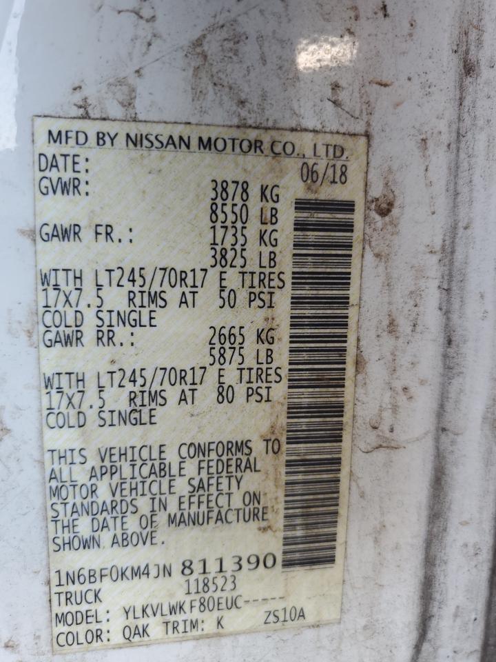 2018 NISSAN NV 1500