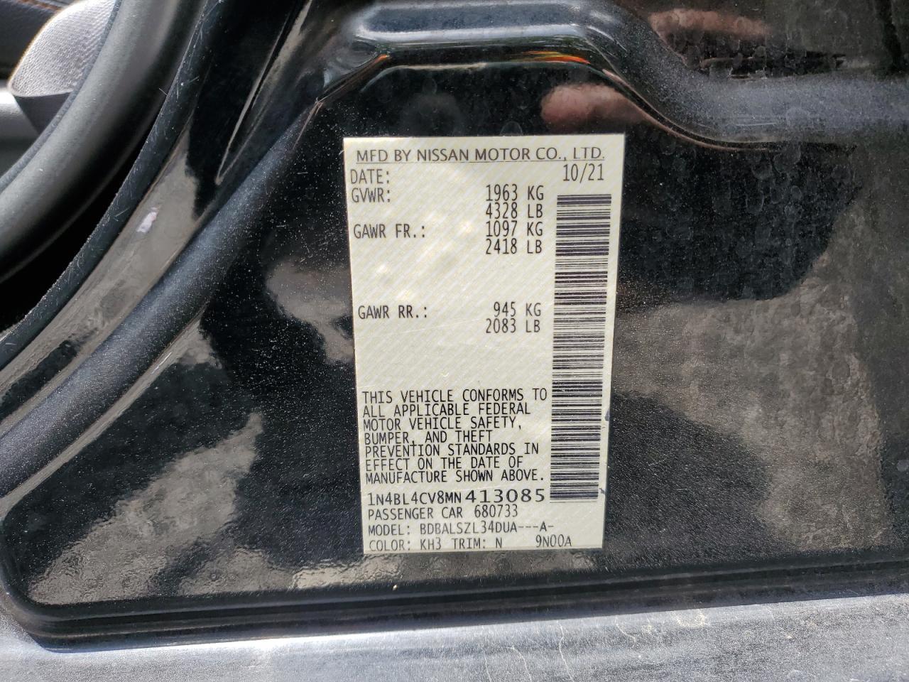 2021 NISSAN ALTIMA