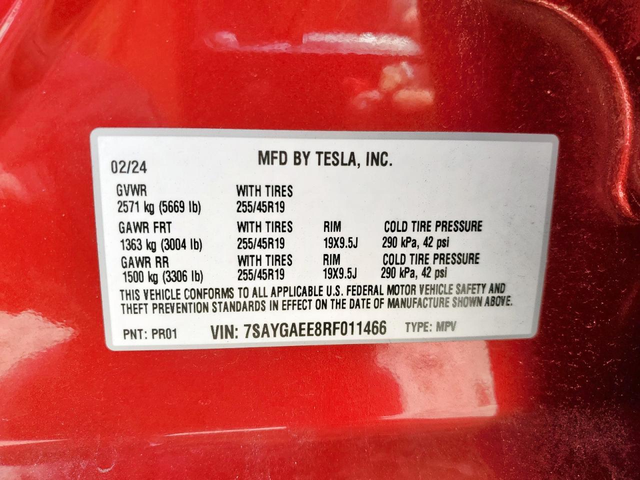 2024 TESLA MODEL Y