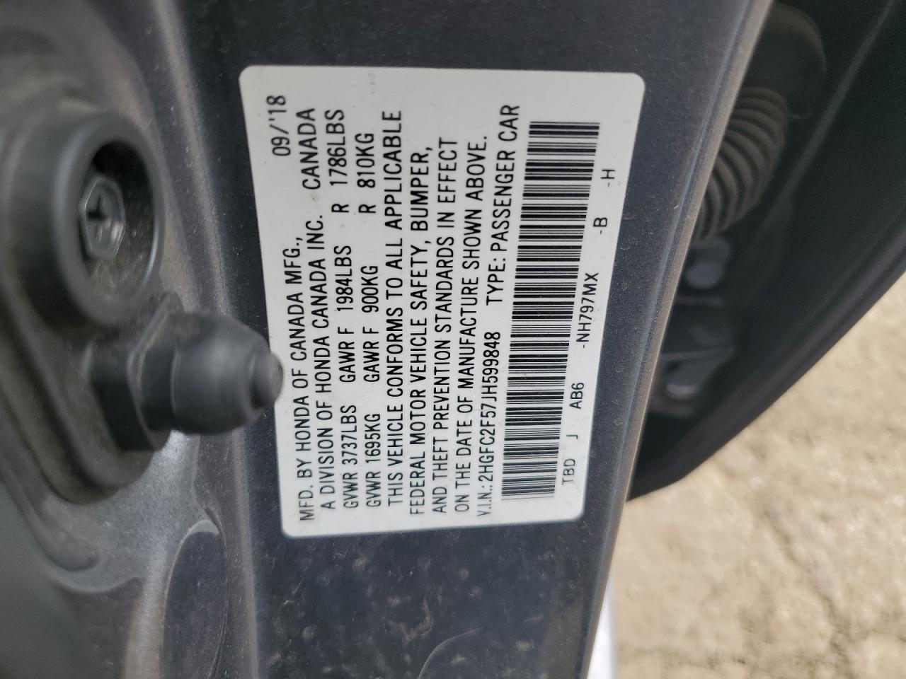 2018 HONDA CIVIC