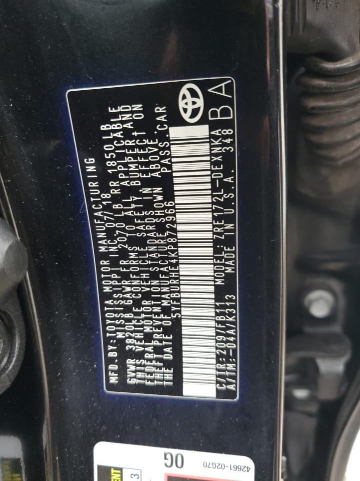 2019 TOYOTA COROLLA