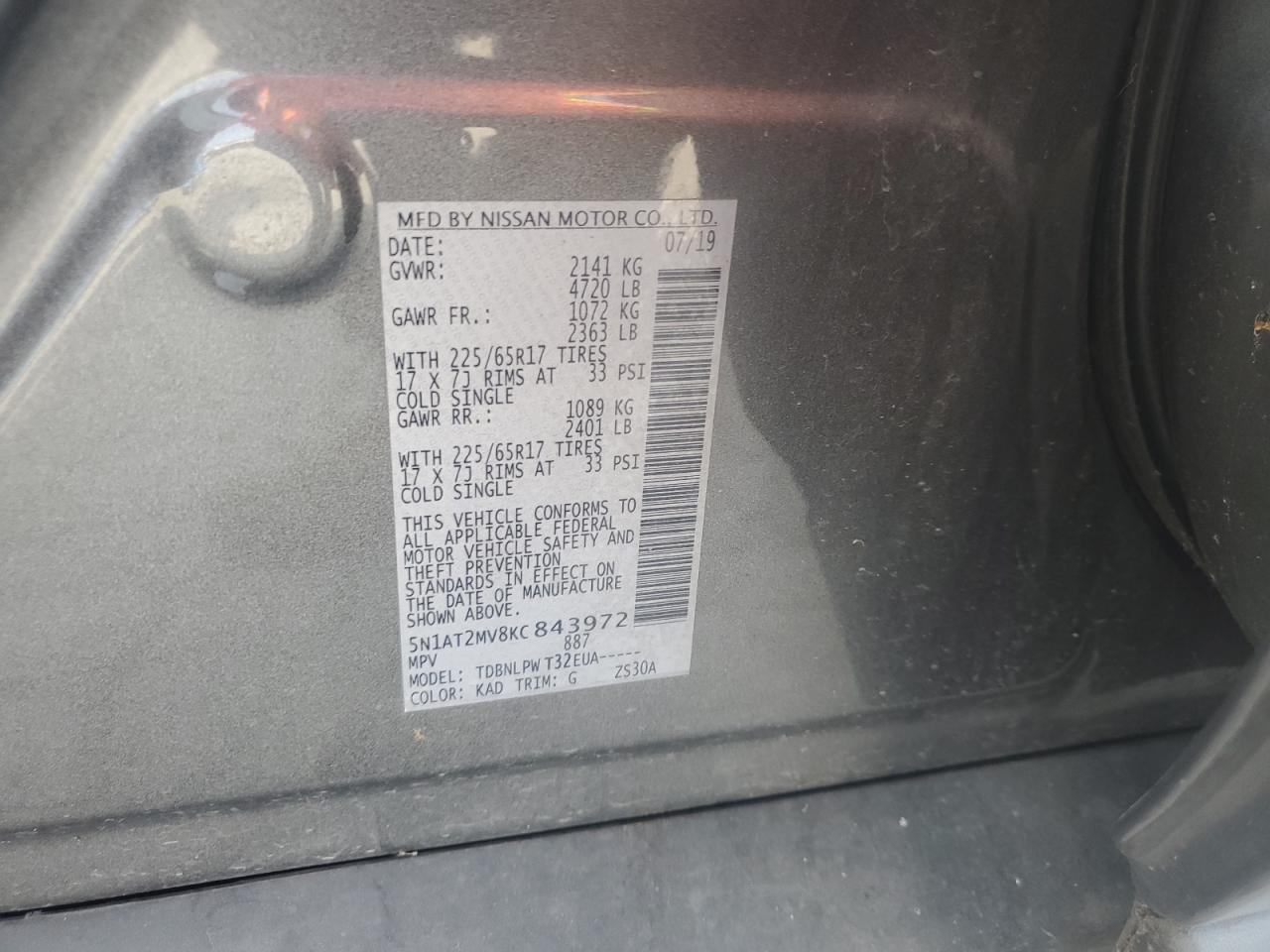 2019 NISSAN ROGUE