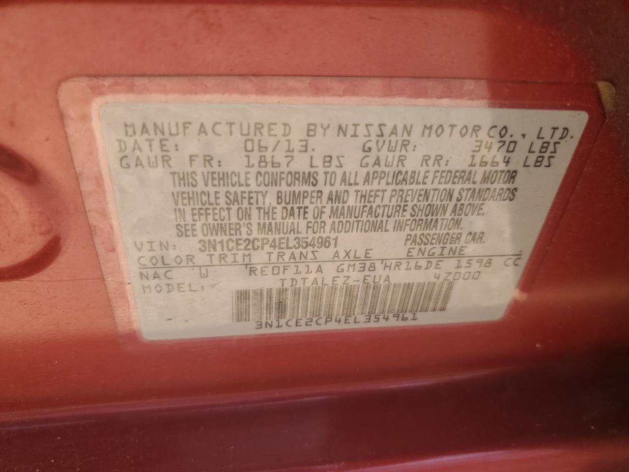 2014 NISSAN Versa Note
