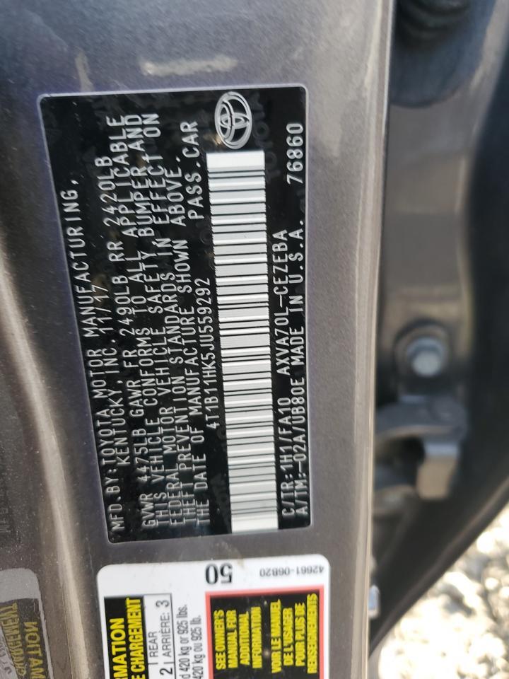 2018 TOYOTA CAMRY