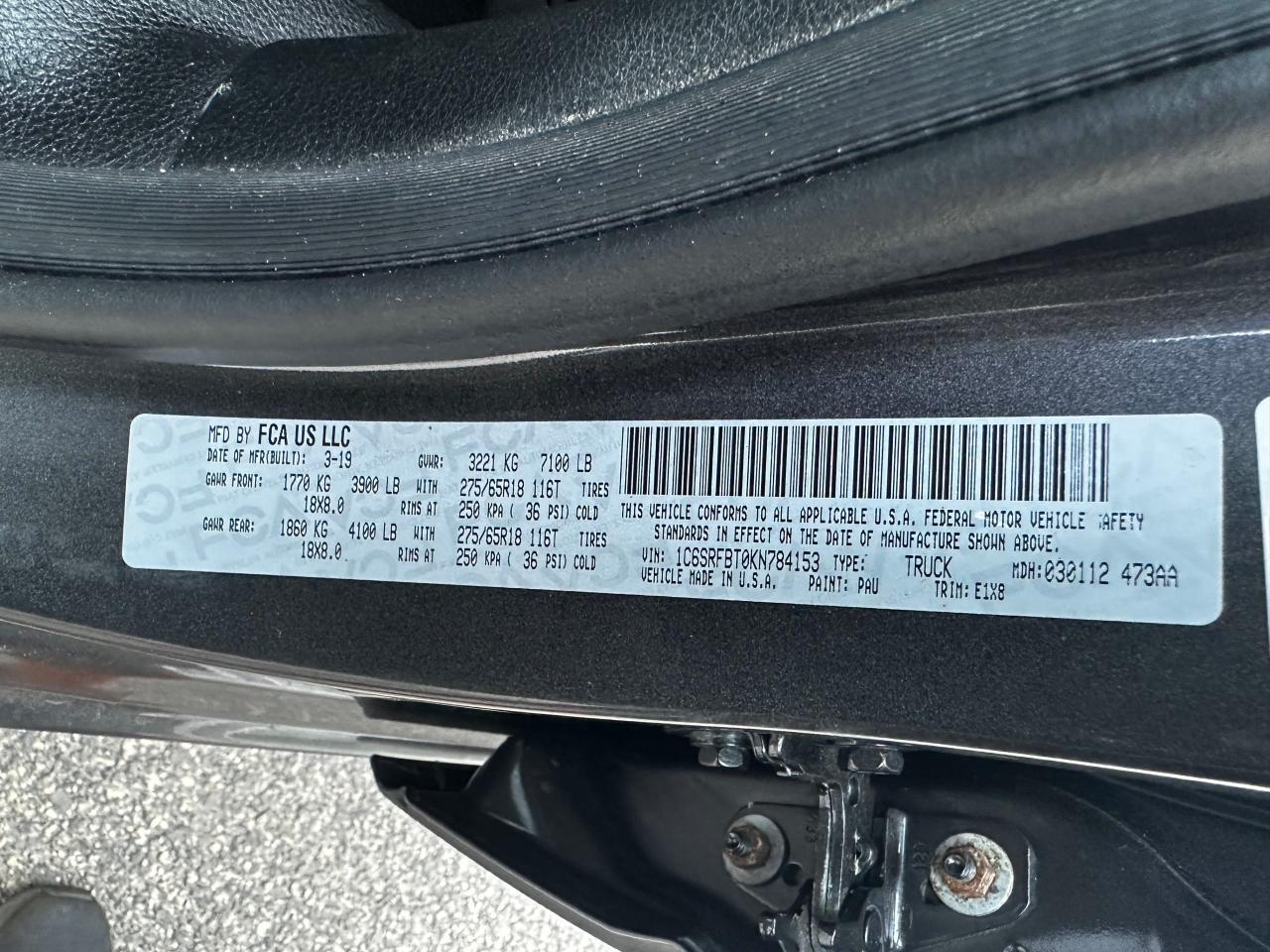 2019 RAM 1500