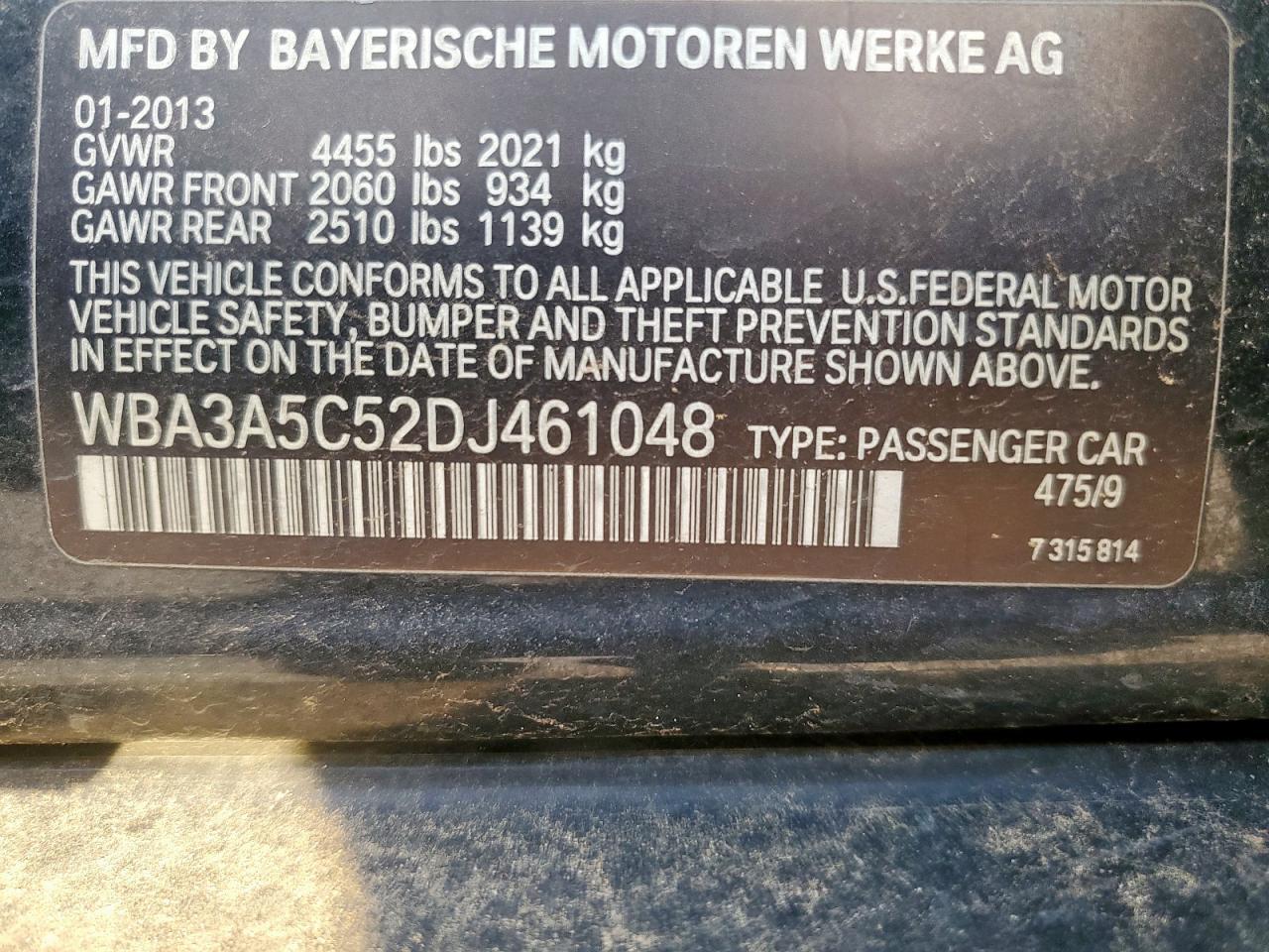 2013 BMW 3 SERIES
