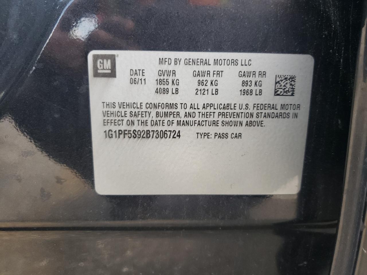 2011 CHEVROLET CRUZE