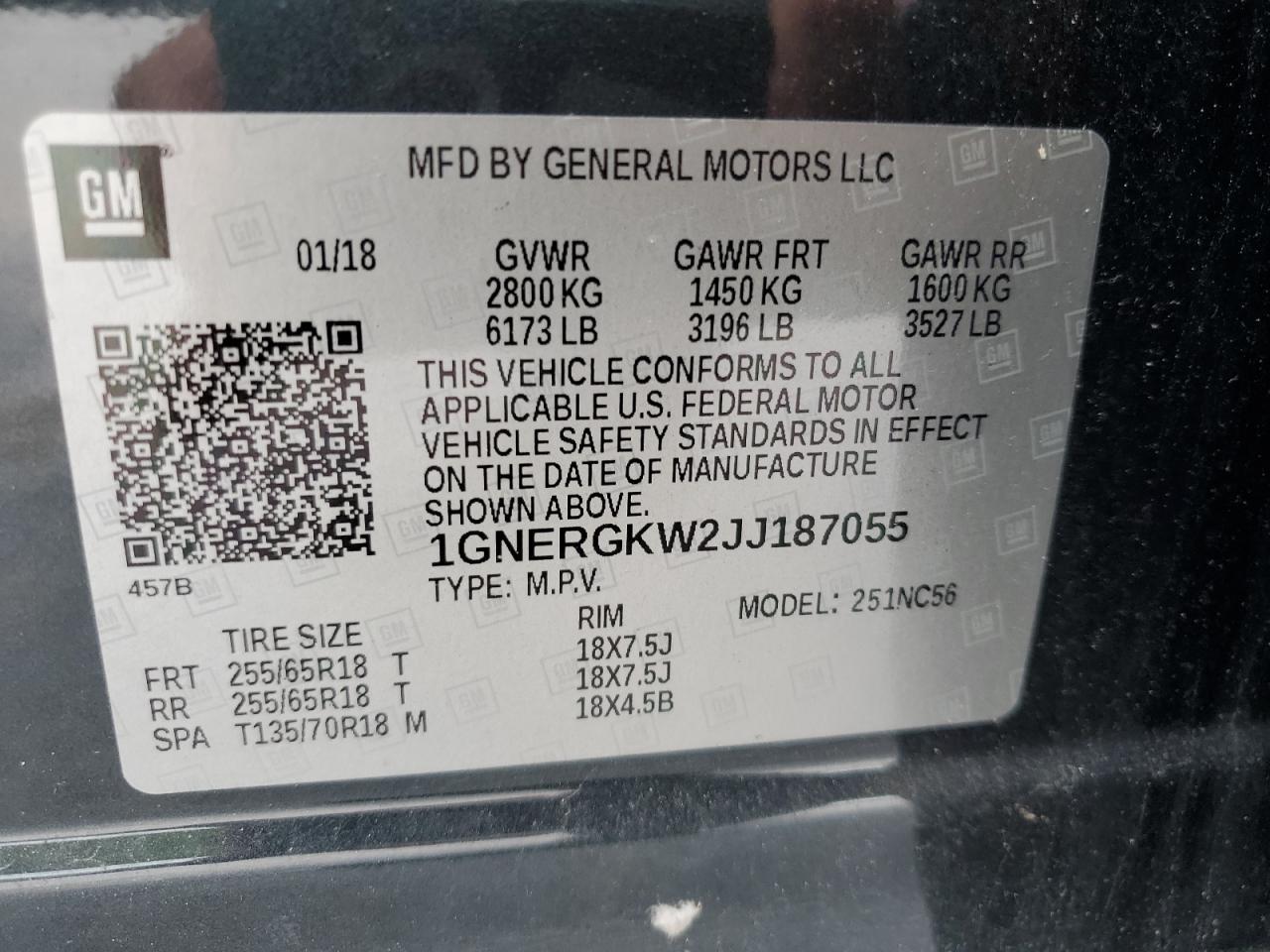 2018 CHEVROLET TRAVERSE