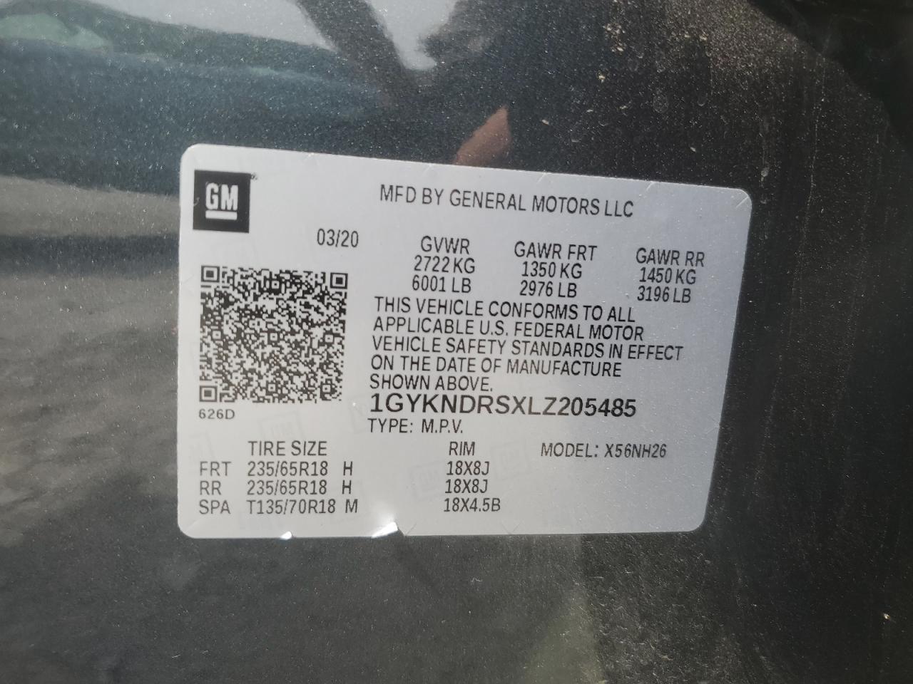 2020 CADILLAC XT5