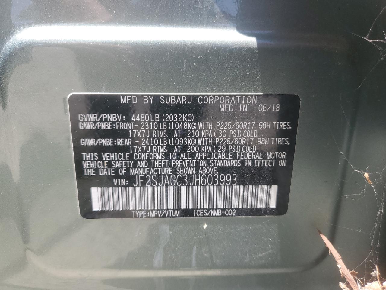 2018 SUBARU FORESTER
