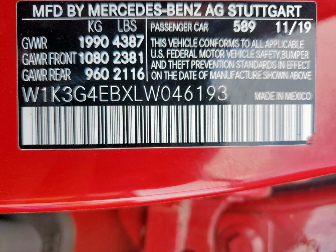 2020 MERCEDES-BENZ A-Class