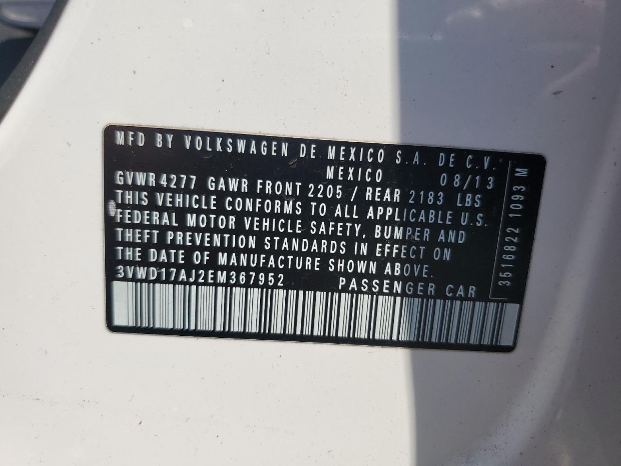 2014 VOLKSWAGEN JETTA