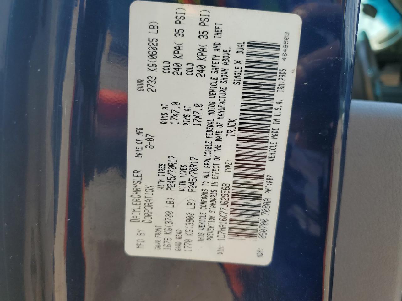 2007 DODGE RAM 1500