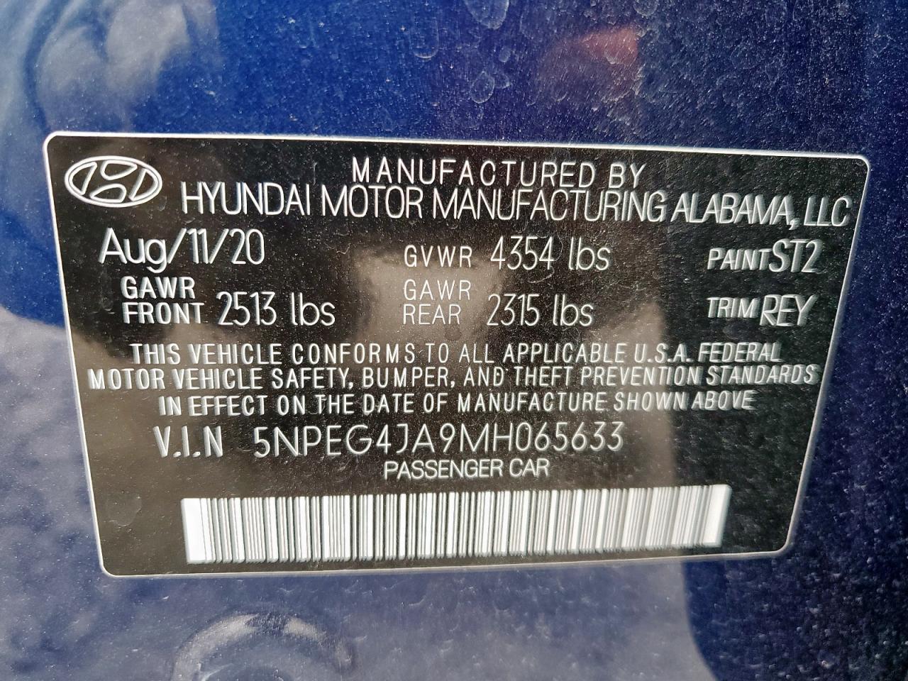 2021 HYUNDAI SONATA